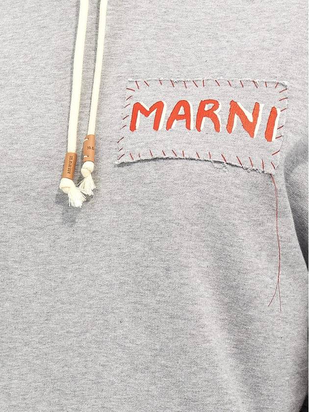 Marni Logo Print Cropped Hoodie - MARNI - BALAAN 4