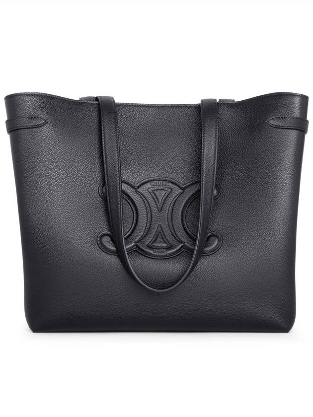 Cabas Anais Cuir Grain Calfskin Tote Bag Black - CELINE - BALAAN 6