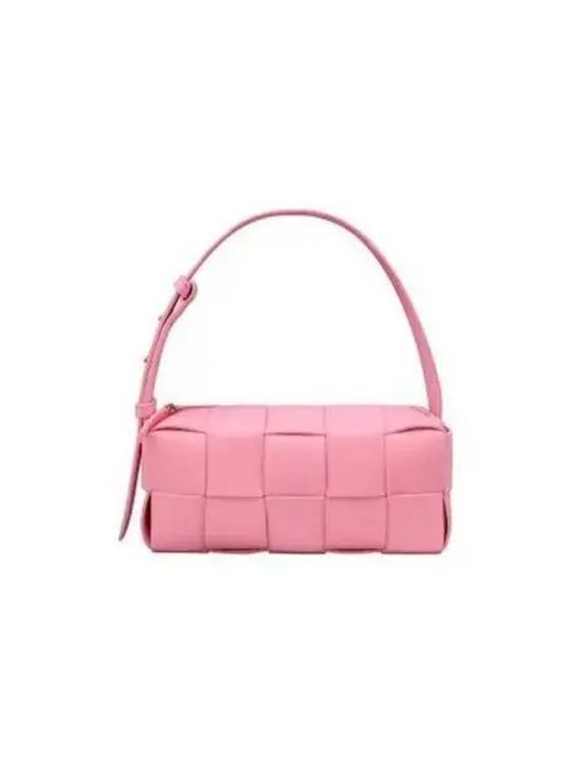 Brick Cassette Intrecciato Small Shoulder Bag Pink - BOTTEGA VENETA - BALAAN 2