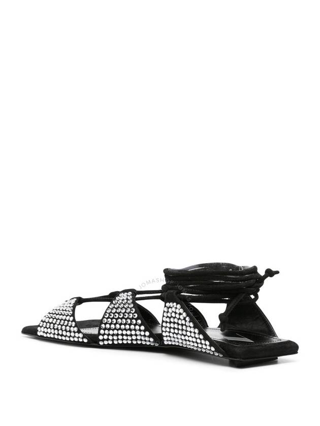 The Attico Tatc Crystal Embellished Renee Flat Sandal Brand Size 35 US Size 5 - THE ATTICO - BALAAN 3