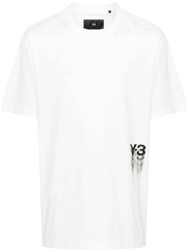 Logo Print Crew Neck Short Sleeve T-Shirt Off-White - Y-3 - BALAAN 1