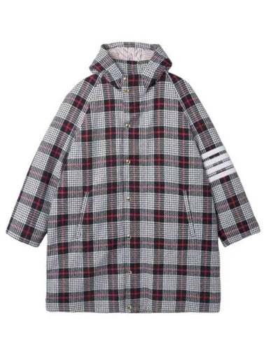 Summer Tweed Hooded Football Sideline Parka Multicolor - THOM BROWNE - BALAAN 1