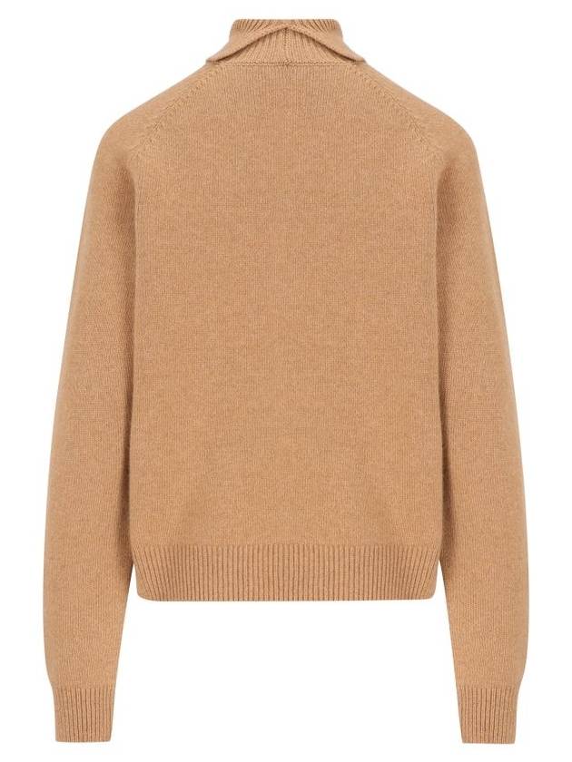 Pullover Cashmere Turtleneck Beige - FENDI - BALAAN 3