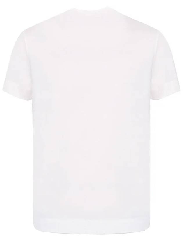 Logo Embroidery Short Sleeve T Shirt White - EMPORIO ARMANI - BALAAN 4