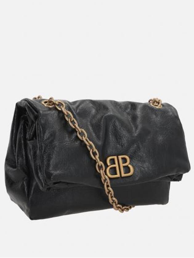 Monaco Chain Strap Shoulder Bag Black - BALENCIAGA - BALAAN 3