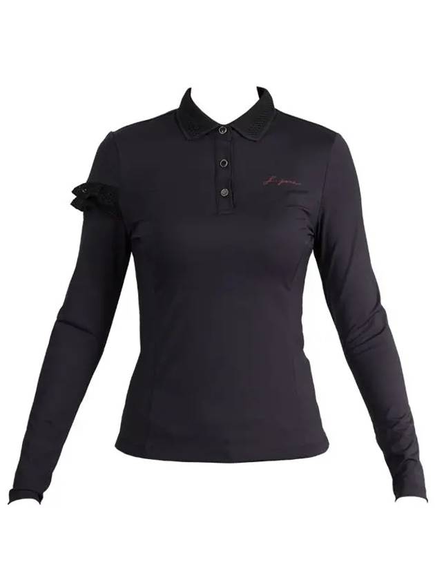 Golf Wear Frill Sleeve T-shirts Black - J JANE - BALAAN 2