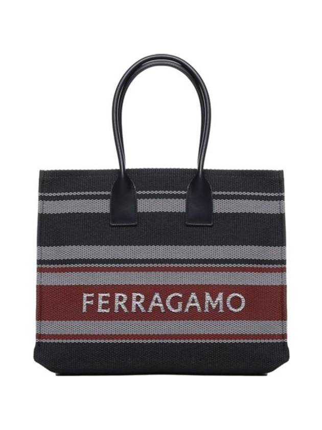 Logo Large Tote Bag Black - SALVATORE FERRAGAMO - BALAAN 1