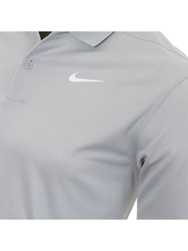 Dri Fit Victory Long Sleeve Polo Shirt Grey - NIKE - BALAAN 4