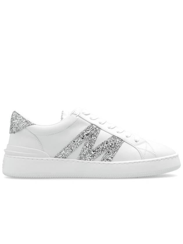 Monaco M Trainer Glitter Embellished Low Top Sneakers White - MONCLER - BALAAN 2