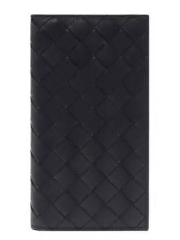 Intrecciato Leather Slim Long Wallet Black - BOTTEGA VENETA - BALAAN 2