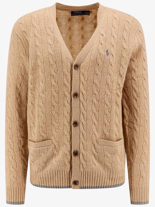 BRAID CERTIFIED WOOL CARDIGAN WITH CONTRAST PROFILES 710949808003 B0651227411 - POLO RALPH LAUREN - BALAAN 1