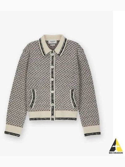 Spread Collar Tweed Virgin Wool Bomber Jacket - THOM BROWNE - BALAAN 2