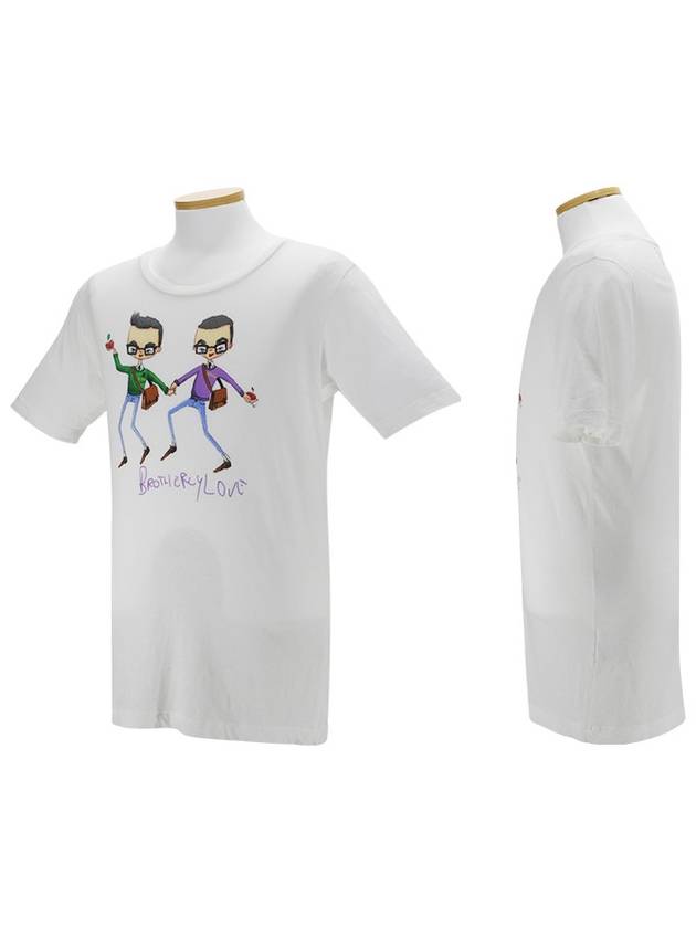 Manica Corta Print Short Sleeve T-Shirt White - DSQUARED2 - BALAAN 2