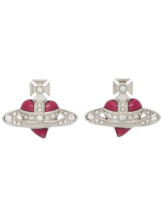 New Diamante Heart Earrings Silver - VIVIENNE WESTWOOD - BALAAN 1