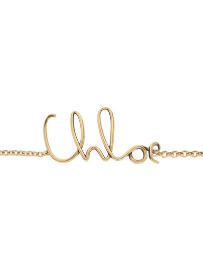 iconic belt in vintage gold calfskin with calligraphic logo - CHLOE - BALAAN 2