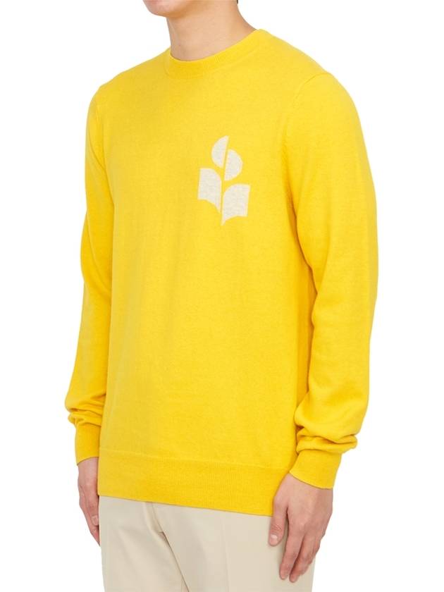 Evans Logo Crew Neck Knit Top Yellow - ISABEL MARANT - BALAAN 3