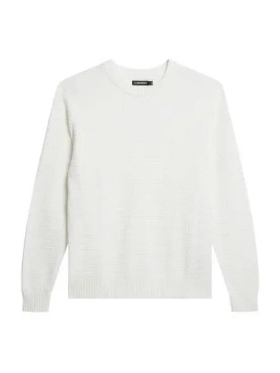 Archer Structure Crew Neck Sweatshirt Cloud White - J.LINDEBERG - BALAAN 2