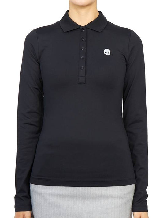 Golf wear polo brushed long sleeve t-shirt G01562 007 - HYDROGEN - BALAAN 1