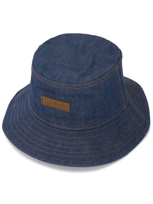 Logo Patch Denim Bucket Hat Indigo Blue - ACNE STUDIOS - BALAAN 2