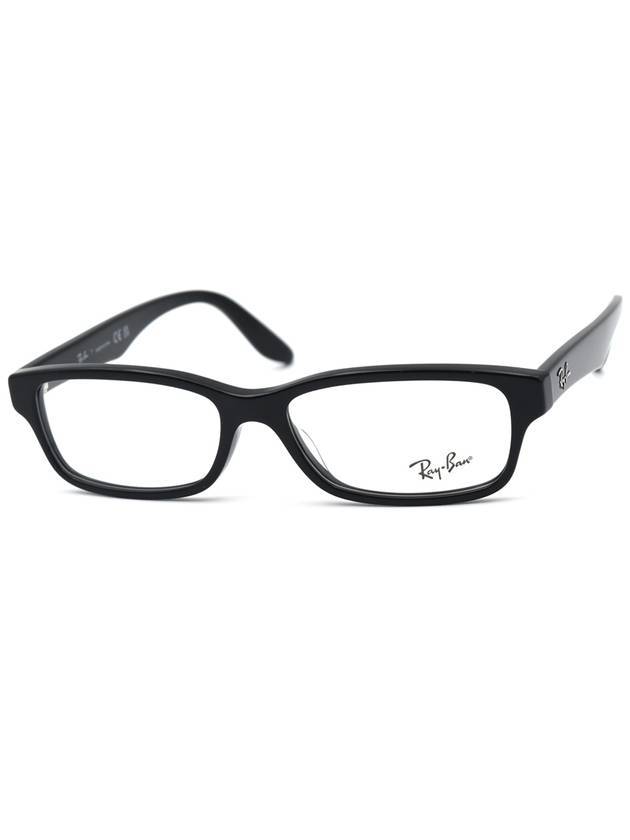 Eyewear Rectangle Eyeglasses Black - RAY-BAN - BALAAN 1