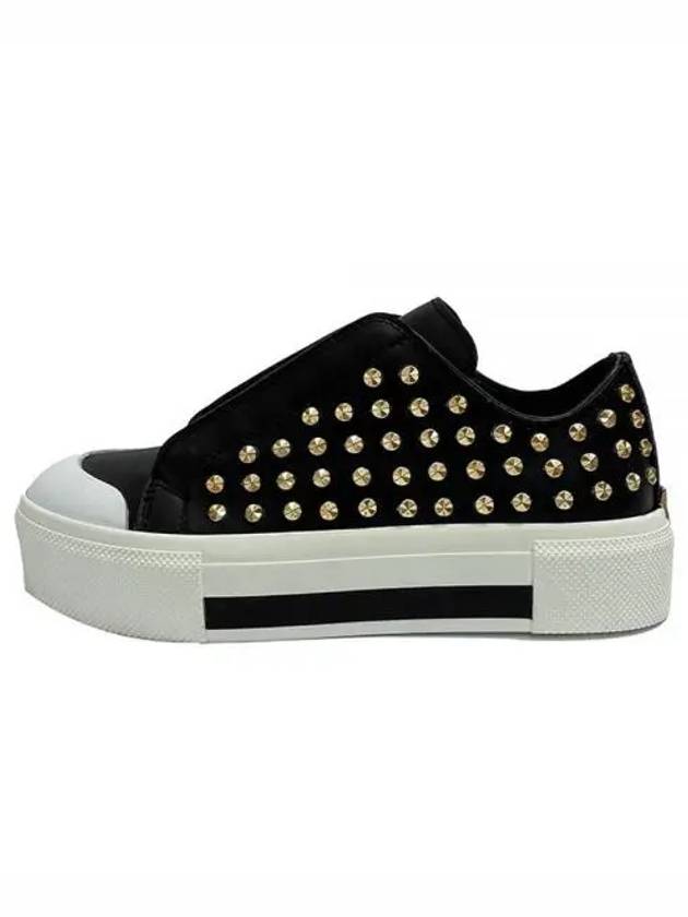 Stud Lace Up Low Top Sneakers Black - ALEXANDER MCQUEEN - BALAAN 2