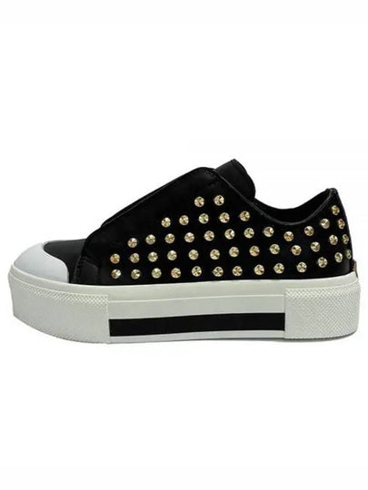 Stud Lace Up Low Top Sneakers Black - ALEXANDER MCQUEEN - BALAAN 2