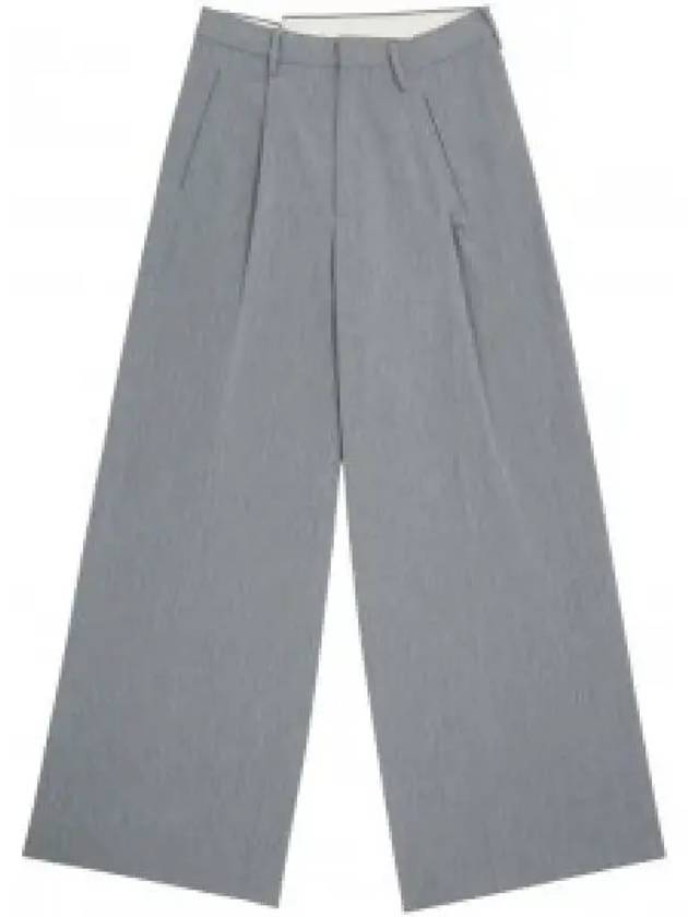 Asymmetric Pleated Wide Pants Grey - MAISON MARGIELA - BALAAN 2