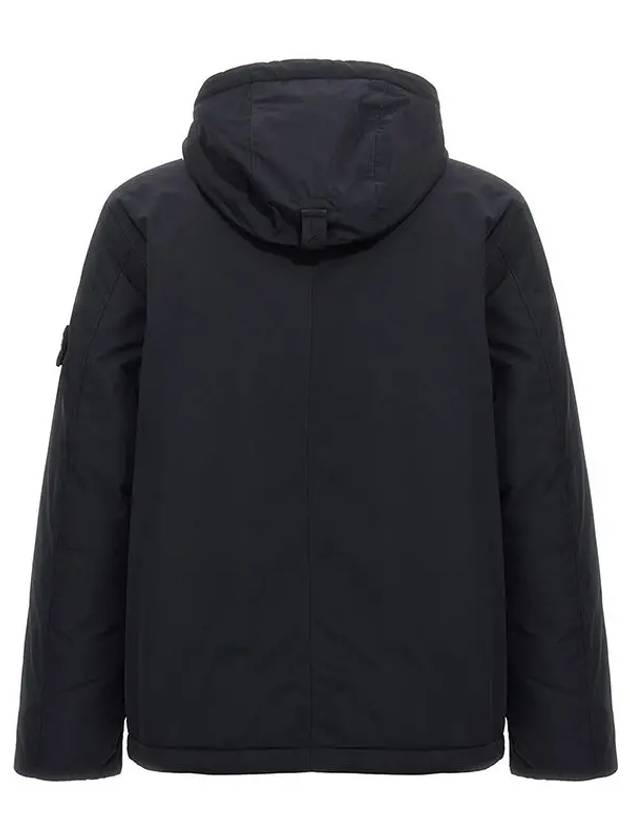 Techno Fabric Hooded Jacket Navy - STONE ISLAND - BALAAN 3