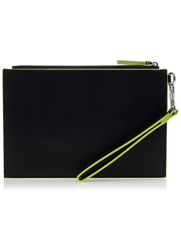 Logo Zipper Clutch Bag Black - MSGM - BALAAN 4