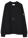 Men's Wappen Patch Crew Neck Knit Top Black - STONE ISLAND - BALAAN 2