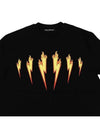 Flame Bolt Printing T-Shirt Black Women PBJT480D - NEIL BARRETT - BALAAN 6