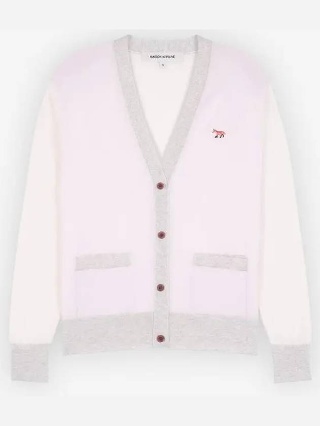 Baby Fox Patch Color Block Cardigan Pale Pink - MAISON KITSUNE - BALAAN 2