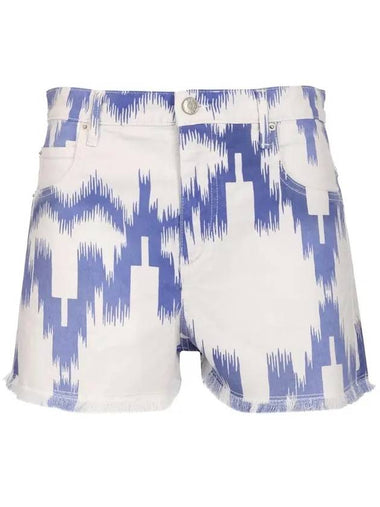 Resiao Printing Shorts White Multi - ISABEL MARANT ETOILE - BALAAN 1