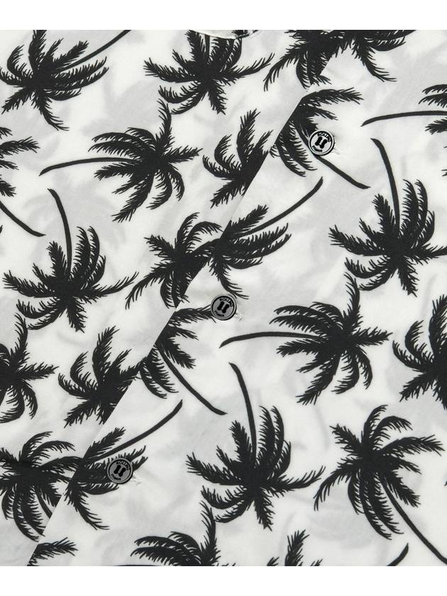 Hawaiian Palm Tree Print Short Sleeve Shirt White - ROLLING STUDIOS - BALAAN 7