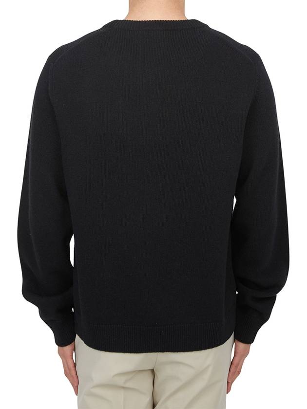 Logo Intarsia Knit Sweater Black - GUCCI - BALAAN 4