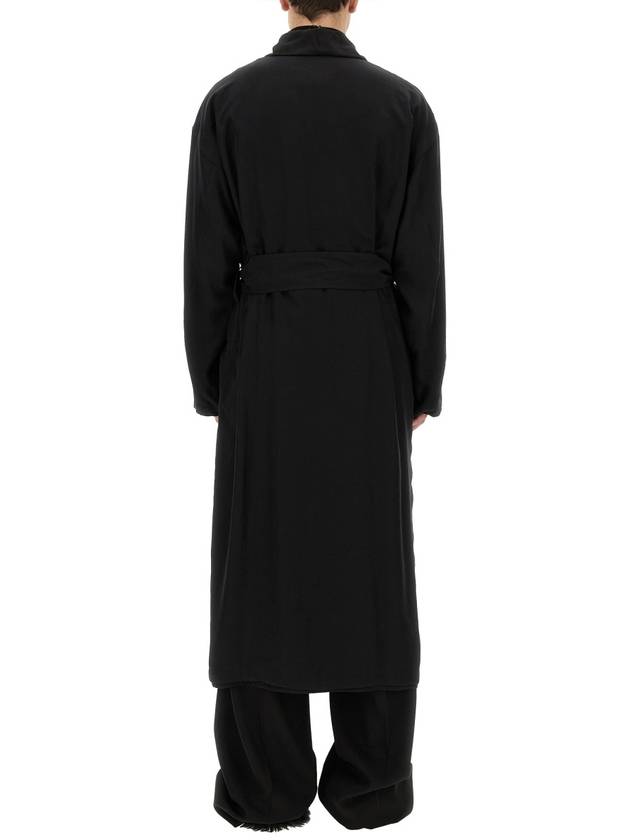 Belted Maxi Trench Coat Black - BALENCIAGA - BALAAN 4