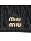 Matelasse Nappa Leather Card Wallet Black - MIU MIU - BALAAN 7