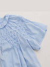 Sky blue ruffle neck blouse - MERLETTE - BALAAN 8