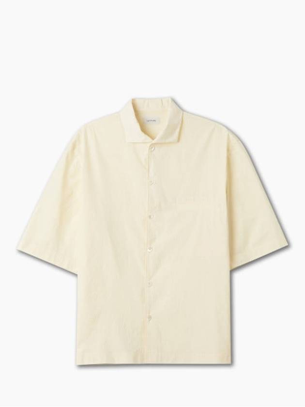 Camp Collar Cotton Short Sleeve Shirt Ecru - LEMAIRE - BALAAN 2