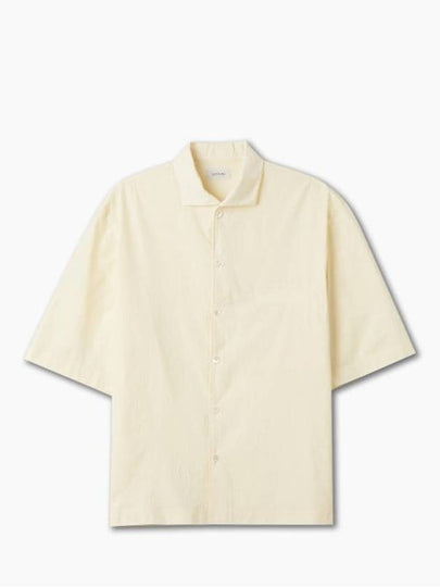 Camp Collar Cotton Short Sleeve Shirt Ecru - LEMAIRE - BALAAN 2