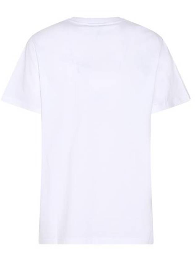 Logo Print Short Sleeve T-Shirt White - GANNI - BALAAN 4