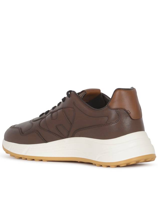 hyperlite leather low-top sneakers brown - HOGAN - BALAAN 4