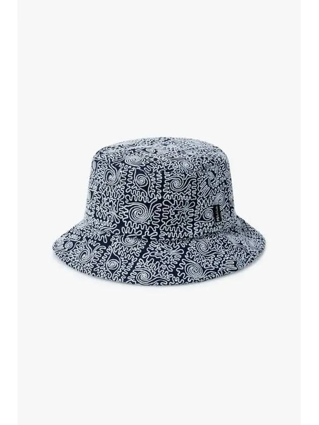 PS embroidery pattern bucket hat dark navy - PAUL SMITH - BALAAN 1