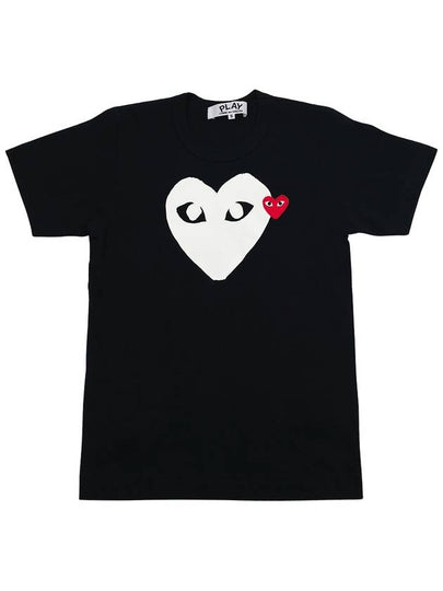 Play Big Heart Short Sleeve T-Shirt Black - COMME DES GARCONS - BALAAN 2