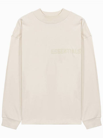 Essential Logo Cotton Long Sleeve T-Shirt Cream - FEAR OF GOD - BALAAN 1