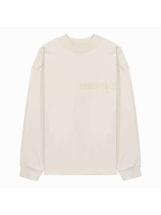 Essential Logo Cotton Long Sleeve T-Shirt Cream - FEAR OF GOD - BALAAN 1