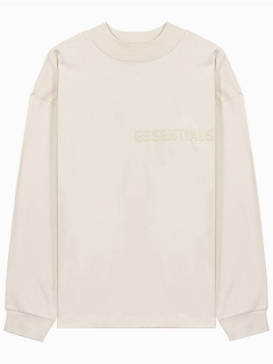 Essential Logo Cotton Long Sleeve T-Shirt Cream - FEAR OF GOD - BALAAN 1