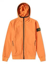 Wappen Patch Soft Shell Hooded Jacket Orange - STONE ISLAND - BALAAN 2