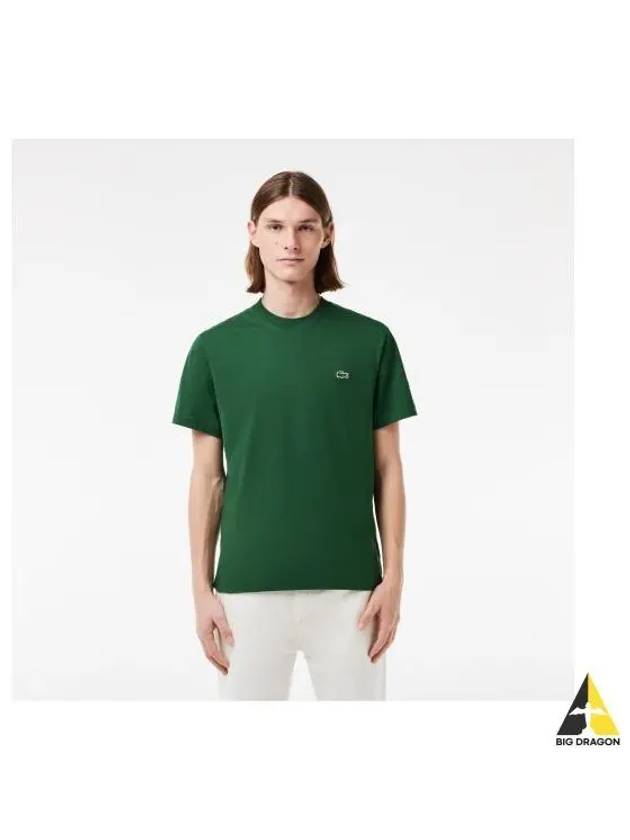 Men s Classic Fit Crew Neck T Shirt Green - LACOSTE - BALAAN 1