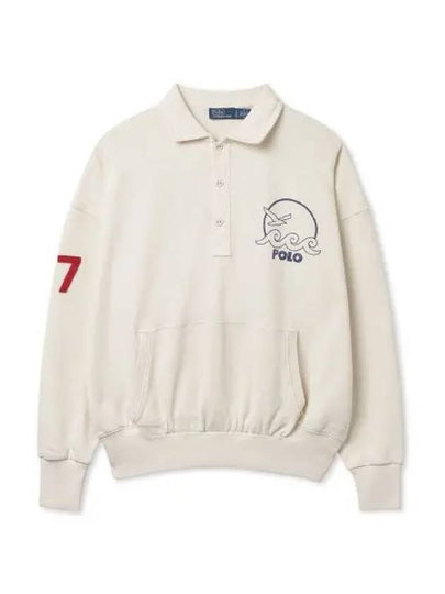 W logo french terry pullover natural - POLO RALPH LAUREN - BALAAN 2